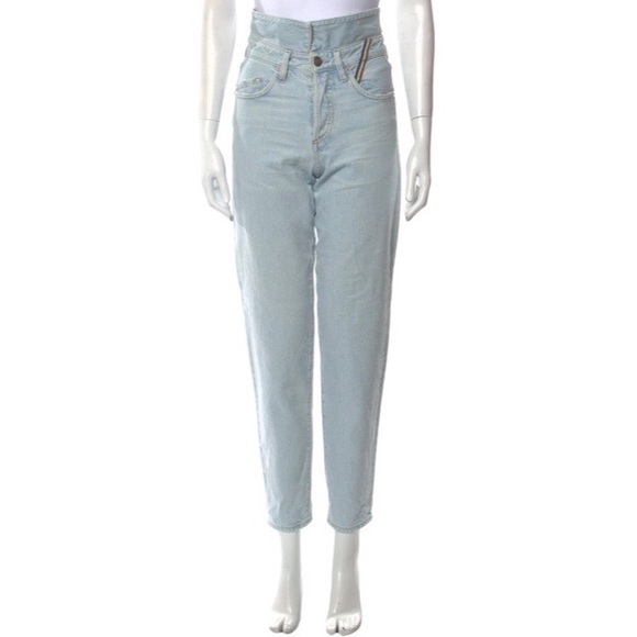 NWOT Jean Atelier Flip Fold-Over High-Rise Straight Leg Jeans Size 28 - Picture 7 of 11